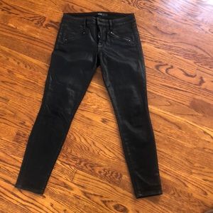 Black wax Joe’s jeans